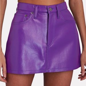 Agolde Recycled Leather Mini Skirt